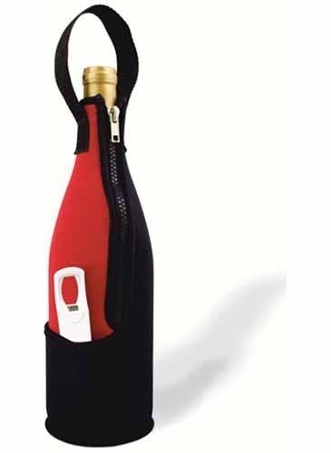 Zip-N-Go Neoprene Wine Bag w/Plastic Traveler's Corkscrew