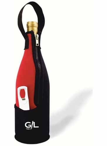 Zip-N-Go Neoprene Wine Bag w/Plastic Traveler's Corkscrew