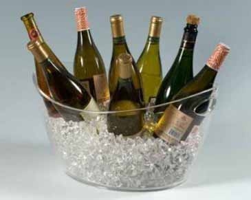 Colossus 8 Bottle Clear Acrylic Oval Bucket