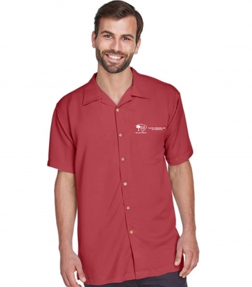 Harriton Men's Bahama Cord Camp Shirt