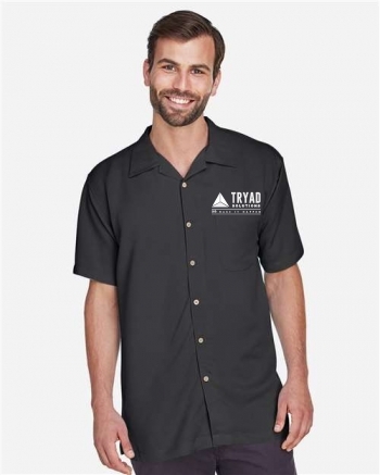 Harriton Men's Bahama Cord Camp Shirt