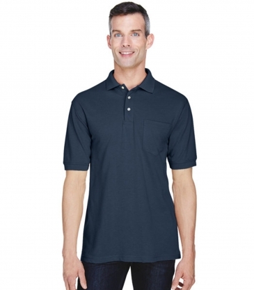 Harriton Men's Easy Blend™ Polo with Pocket