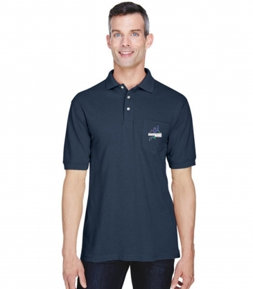 Harriton Men's Easy Blend™ Polo with Pocket