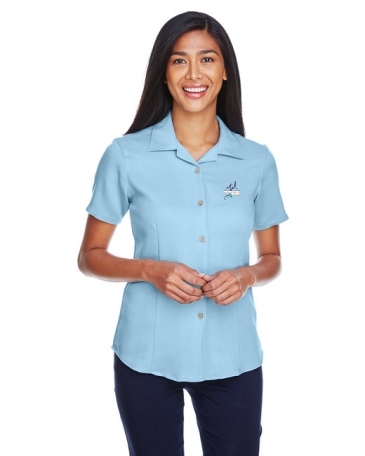 Harriton Ladies' Bahama Cord Camp Shirt