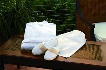 Waffle Weave Robe, Slippers & Card Gift Set