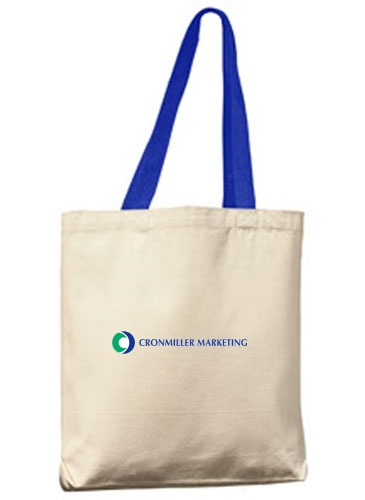 Natural Tote with Contrast-Color Handles