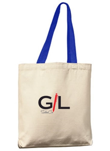 Natural Tote with Contrast-Color Handles