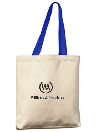 Natural Tote with Contrast-Color Handles