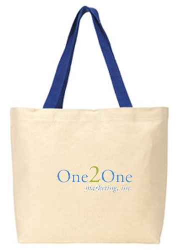 Colored Handle Tote