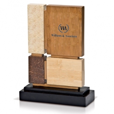 White Coco, Brown Coco Pieces, Natural Bamboo