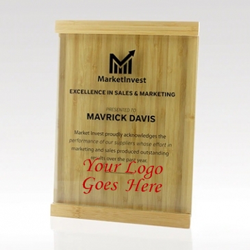 Natural Brown Bamboo/Jade Glass - Large