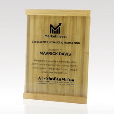 Natural Brown Bamboo/Jade Glass - Large