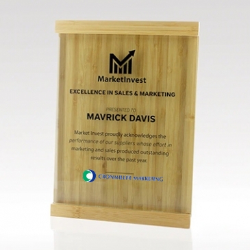 Natural Brown Bamboo/Jade Glass - Large