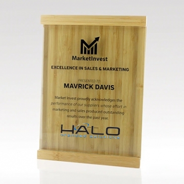 Natural Brown Bamboo/Jade Glass - Large