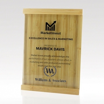 Natural Brown Bamboo/Jade Glass - Large