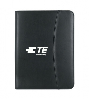 Leather Look Zippered Portfolio With Calculator