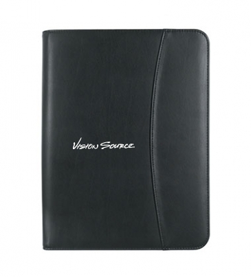 Leather Look Zippered Portfolio With Calculator