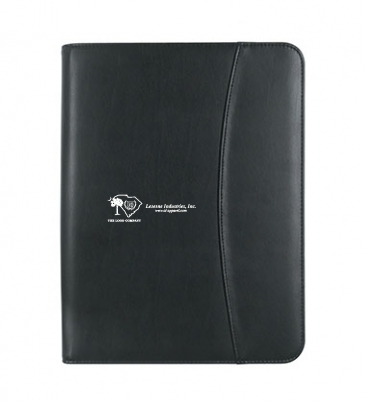 Leather Look Zippered Portfolio With Calculator