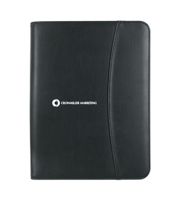 Leather Look Zippered Portfolio With Calculator