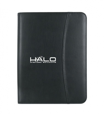 Leather Look Zippered Portfolio With Calculator