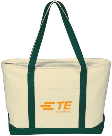 Large Heavy Cotton Canvas Boat Tote Bag