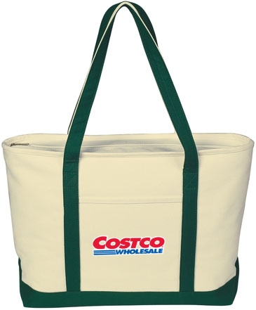 Large Heavy Cotton Canvas Boat Tote Bag