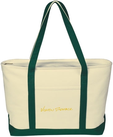 Large Heavy Cotton Canvas Boat Tote Bag