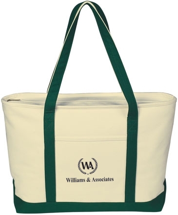 Large Heavy Cotton Canvas Boat Tote Bag