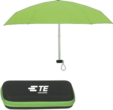 37" Arc Telescopic Folding Travel Umbrella With Eva Case