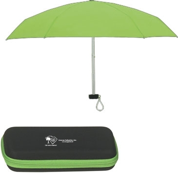 37" Arc Telescopic Folding Travel Umbrella With Eva Case