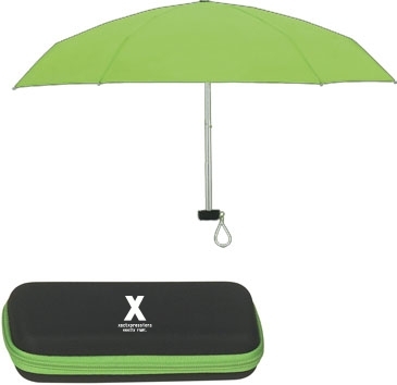 37" Arc Telescopic Folding Travel Umbrella With Eva Case
