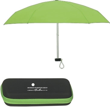 37" Arc Telescopic Folding Travel Umbrella With Eva Case