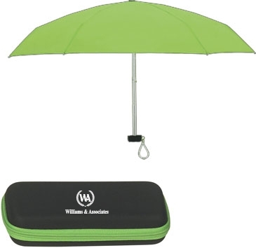 37" Arc Telescopic Folding Travel Umbrella With Eva Case