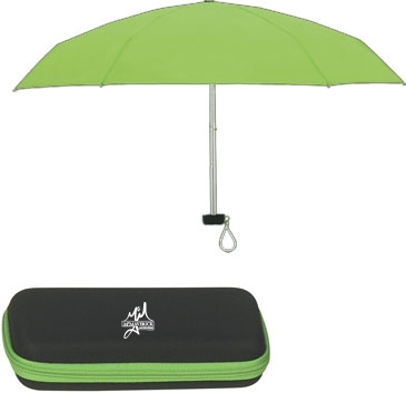 37" Arc Telescopic Folding Travel Umbrella With Eva Case