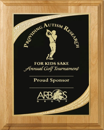 Alder Wood Plaque 8" x 10" with Lasered Plate