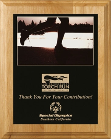Alder Wood Plaque 8" x 10" with Sublimated Plate