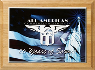 Alder Wood Plaque 9" x 12" with Sublimated Plate