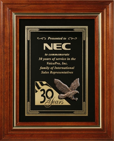Americana Plaque with Velour 15-3/4" x 12-3/4"