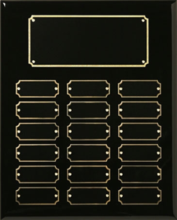 Black Piano Finish Perpetual Plaque 10-1/2" x 13"
