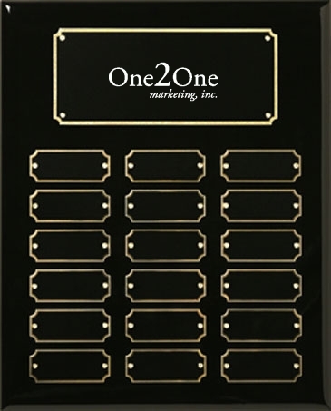 Black Piano Finish Perpetual Plaque 10-1/2" x 13"