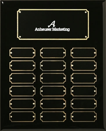 Black Piano Finish Perpetual Plaque 10-1/2" x 13"