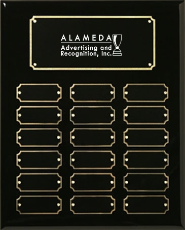 Black Piano Finish Perpetual Plaque 10-1/2" x 13"