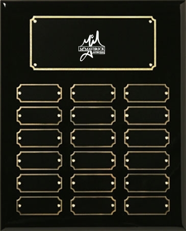 Black Piano Finish Perpetual Plaque 10-1/2" x 13"