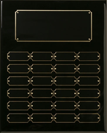 Black Piano Finish Perpetual Plaque 12" x 15"