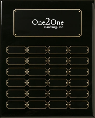 Black Piano Finish Perpetual Plaque 12" x 15"
