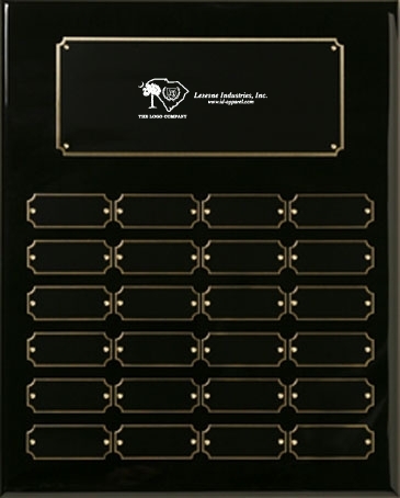 Black Piano Finish Perpetual Plaque 12" x 15"