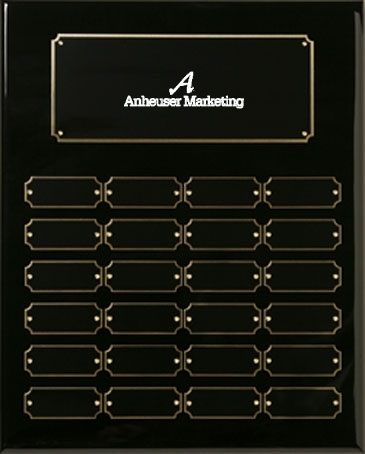 Black Piano Finish Perpetual Plaque 12" x 15"