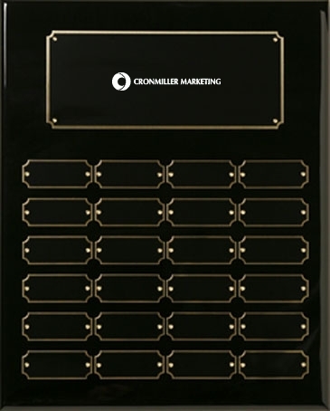 Black Piano Finish Perpetual Plaque 12" x 15"