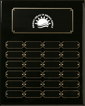 Black Piano Finish Perpetual Plaque 12" x 15"