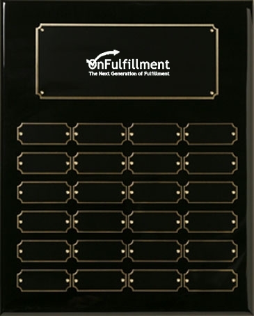 Black Piano Finish Perpetual Plaque 12" x 15"